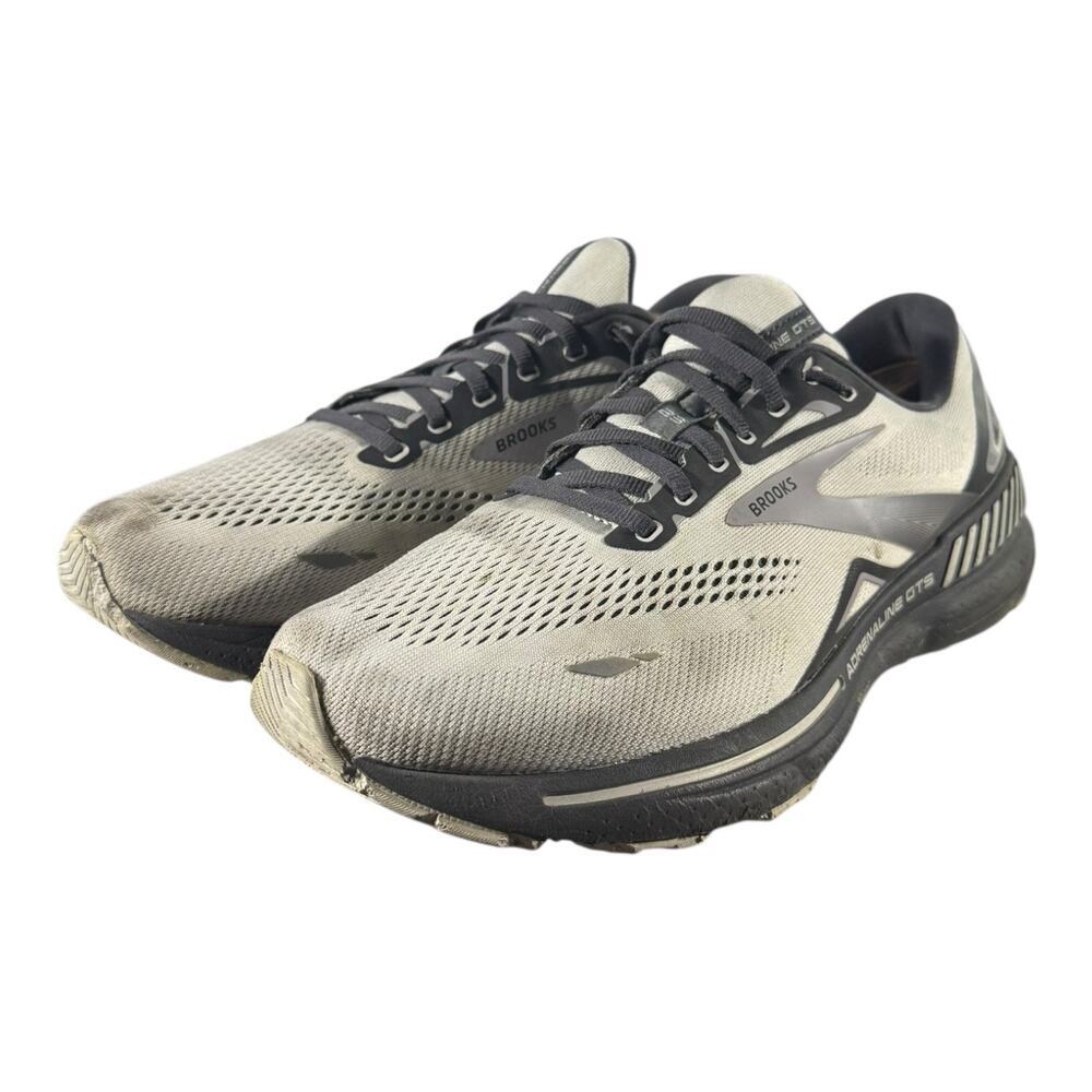 Brooks Adrenaline GTS 23 Mens Size 12 D Medium Running Shoes Oyster Alloy Gray